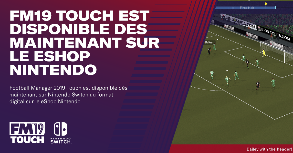 NOUVELLE SORTIE SUR SWITCH Football Manager